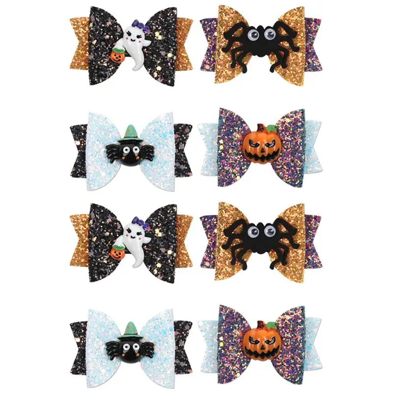 

8pcs Bowknot Shape Hairpins Exquisite Lovely Delicate Shiny Hairpin for Children