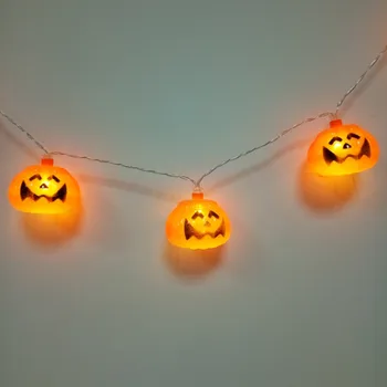 

Jack-o-lanterns Pumpkin Battery Operated For Halloween Party Christmas Decoration Waterproof LED String Lights Flashlight