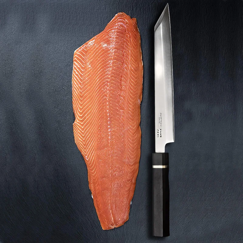 Японский Нож для суши Sashimi Kiritsuke, кухонные ножи из немецкой нержавеющей стали, японские филе лосося, нож для удержания края, оболочка 5 г