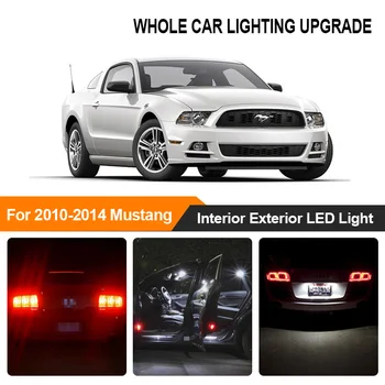 

White Amber Red Car Bulbs Exterior Interior LED Light For 2010 2011-2014 Ford Mustang Reverse Brake Parking Turn Signal Lamp