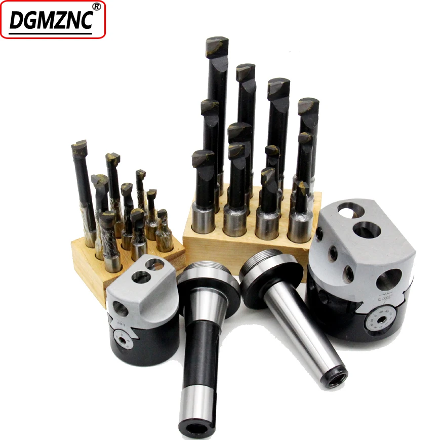 1set 2" 50mm F1 boring head+1pcs Morse holder+9pcs 12mm Boring Bar for cnc Lathe Bored Boring Tool Set