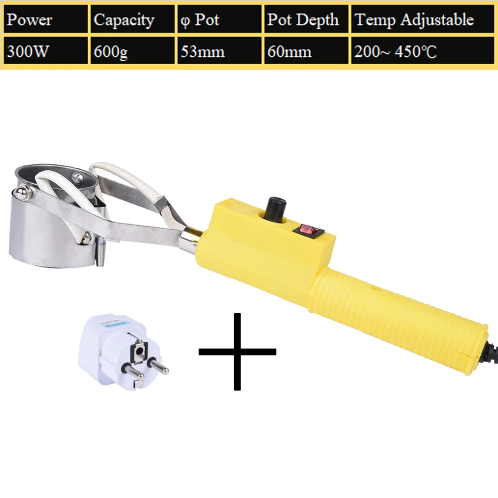 300W/500W Portable Solder Pot Tin Melting Furnace Handheld Adjustable Temperature Control Desoldering Bath Tool soldering iron station Welding Equipment