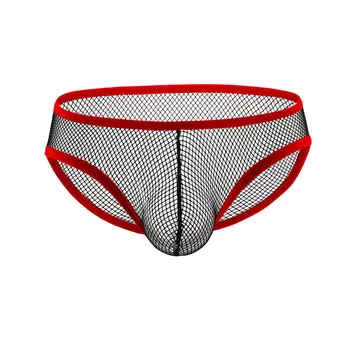 

Sexy Men U Convex Pouch Mesh Low Rise G-Strings Sexy Thongs Underwear Bulge Mens Micro G-strings Penis Pouch Gay Wear F6