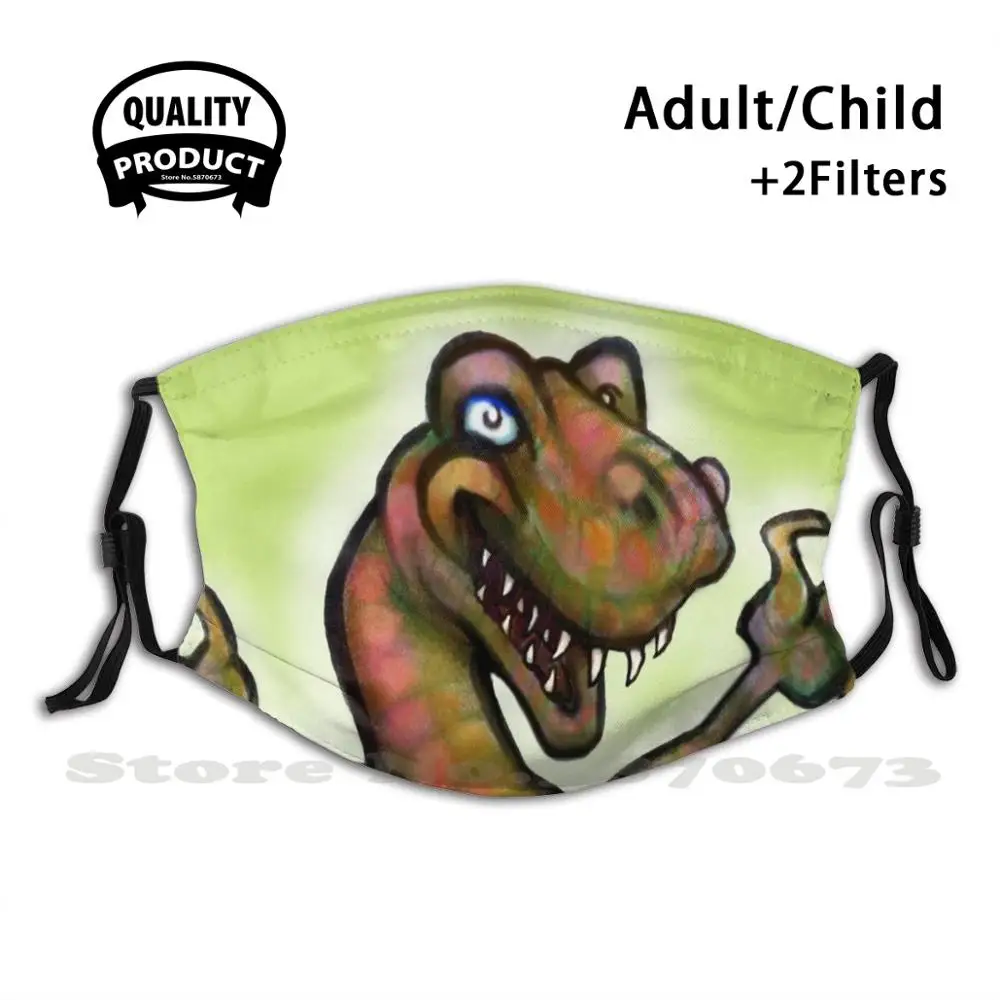 

T-Rex Funny Cool Cloth Mask Dino Dinosaur Dinosaurs Rex T Rex Tyrannosaurus