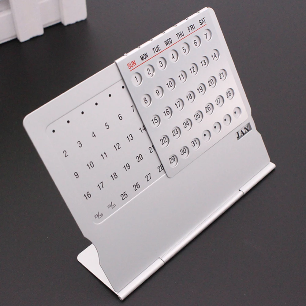 Perpetual Calendar Stainless Steel Creativity Super Perpetual Unique Desk Calendar 100 Years For Office
