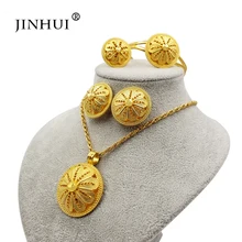 JINHUI, новинка, эфиопские Ювелирные наборы, браслет, ожерелье, серьги, кольцо, золотые подарки для женщин, африканские, эритрейские ювелирные изделия, свадебные подарки