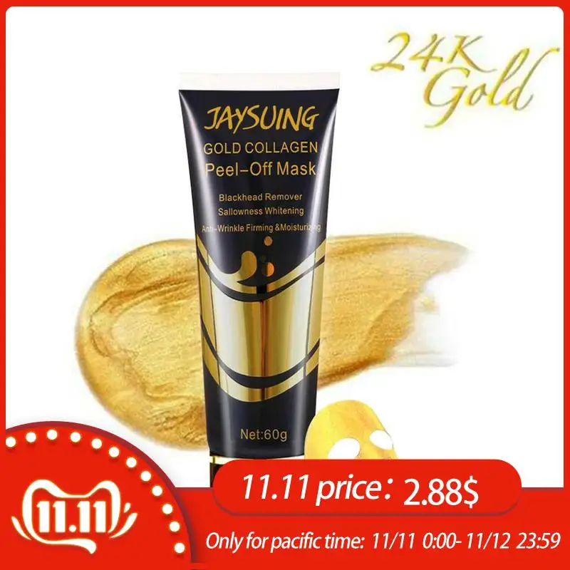 24K Золотая коллагеновая отшелушивающая маска для лица уход за кожей отбеливающая