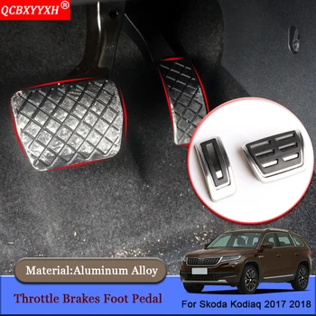 

QCBXYYXH Car-Styling Car Throttle brake Pedal Brake Dead Pedal Covers Decoration Auto Accessories Fit For Skoda Kodiaq 2017 2018