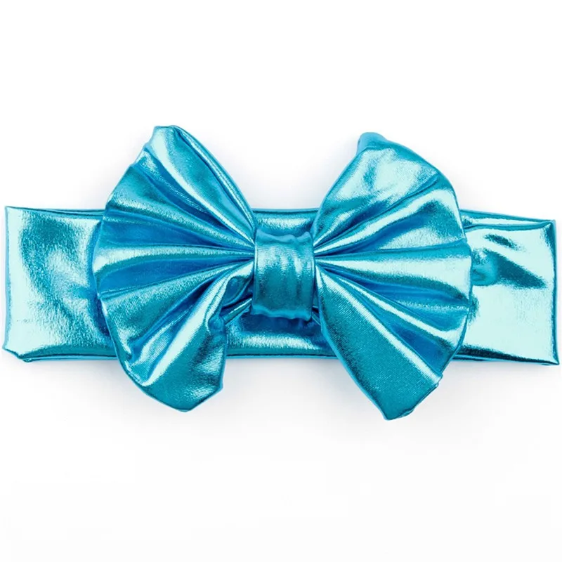 Baby Headwrap Hair Band Bronzing Turban Twist Headband Elastic Head Wrap Twisted Knot Metallic Bunny Ears Bow | Детская одежда и