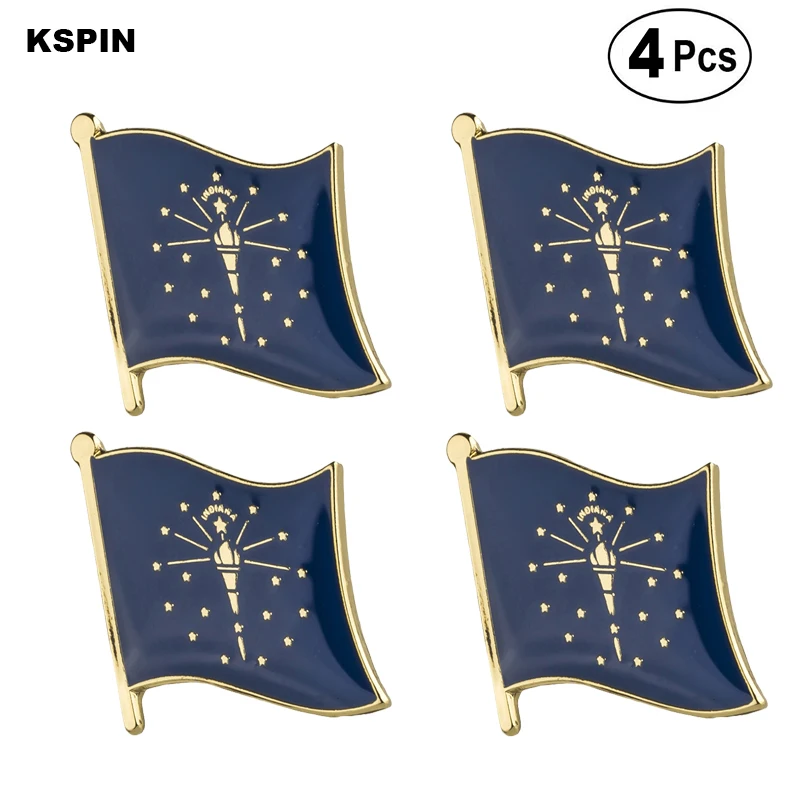 U.S.A Indiana Flag Pin Lapel Badge Brooch Icons 4pcs | Дом и сад