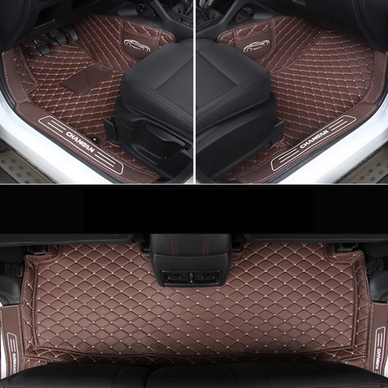 Для changan cs75 кожаные автомобильные коврики, ковер, аксессуары для интерьера, покрытие, авто маттеновые ножки