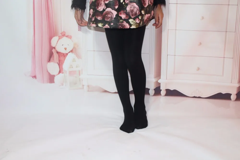 Black Girl Tights Колготки для девочек; Весенние новые белые детские Колготки с рисунком; летние бархатные колготки для девочек; модные летние тонкие колготки - Цвет: Black Girl Tights