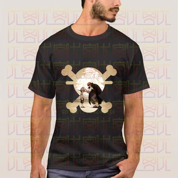 

Newest 2020 Summer Japanese Anime One Piece Memories of Luffy And Shanks 100% Cotton Clothes T Shirt Homme Tops Tees S-4XL