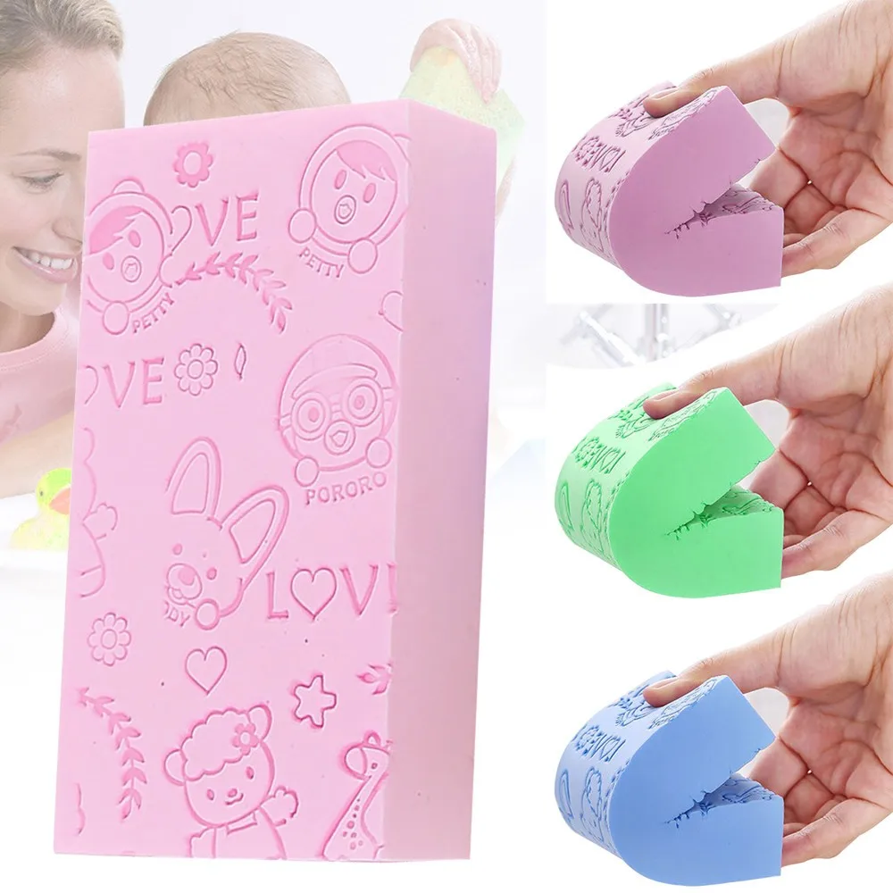 Soft Cartoon Baby Bath Sponge Brush Rubbing Scrubber for Toddler Infant bath sponge for body cleaning d91011