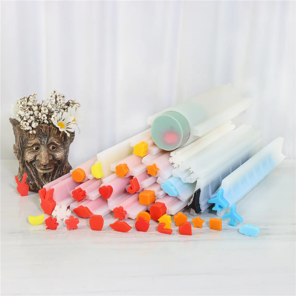 Silicone Tube Mold Cake Rolls Long Sandwich Fruit Pinapple Tube Column Silicone Soap Mold Embed Soap Making Supply