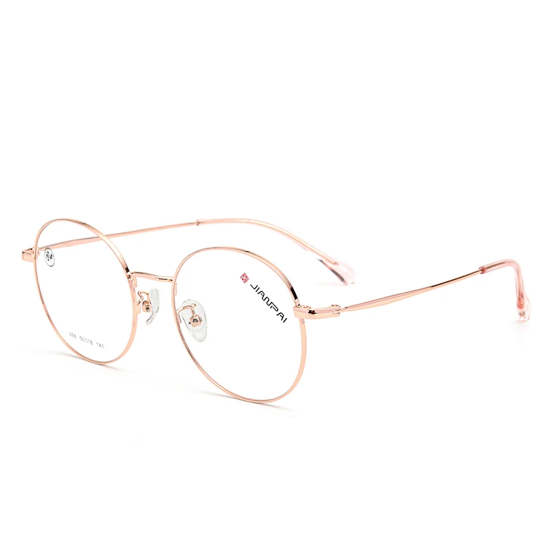 C03 Pink Женские оправы из сплава, новые брендовые дизайнерские прозрачные оптические круглые очки, оправы для очков по рецепту#268 - Цвет оправы: C03 Pink