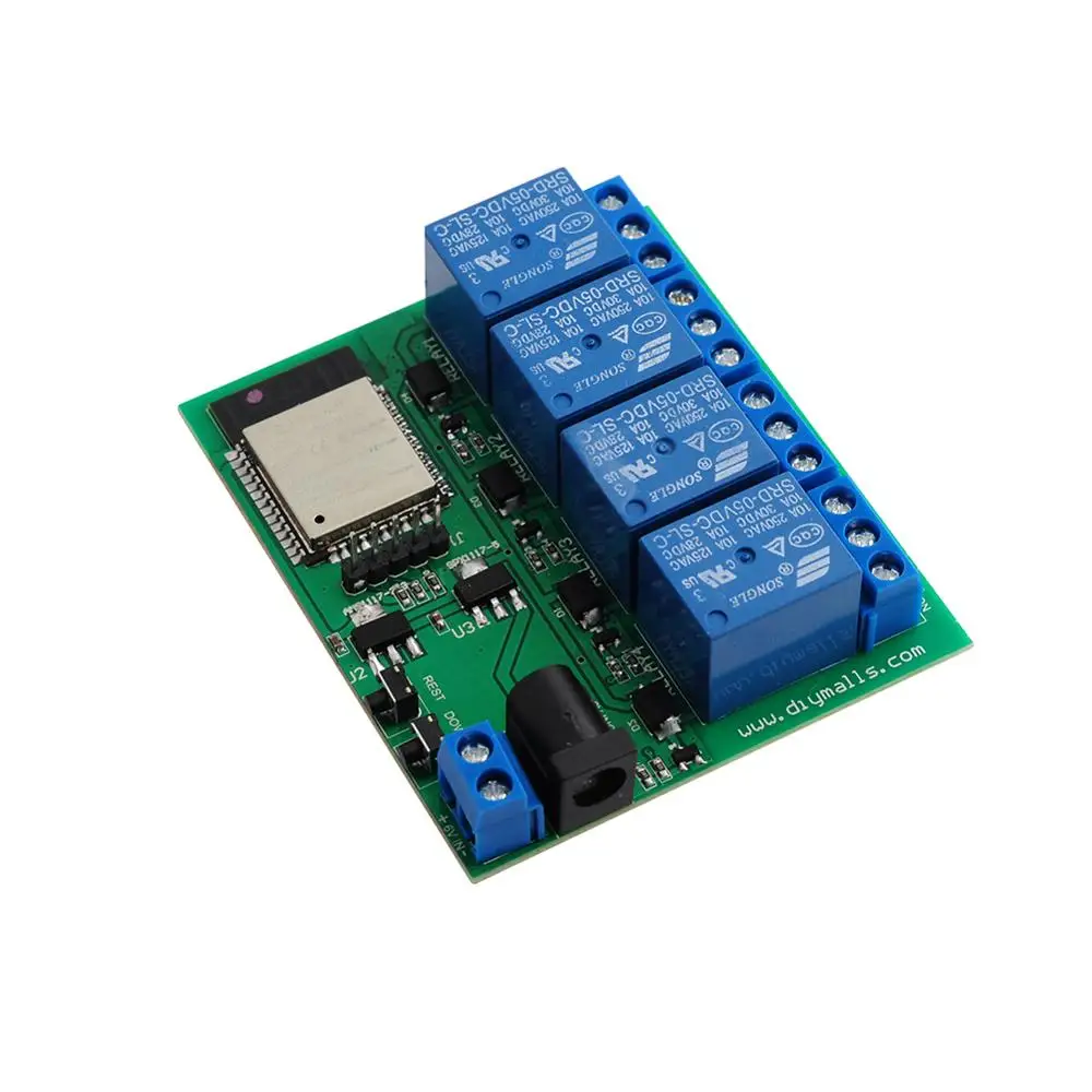 4 канальный Wi Fi Bluetooth релейный модуль ESP32 ЕС CE адаптер питания US UL зарядное