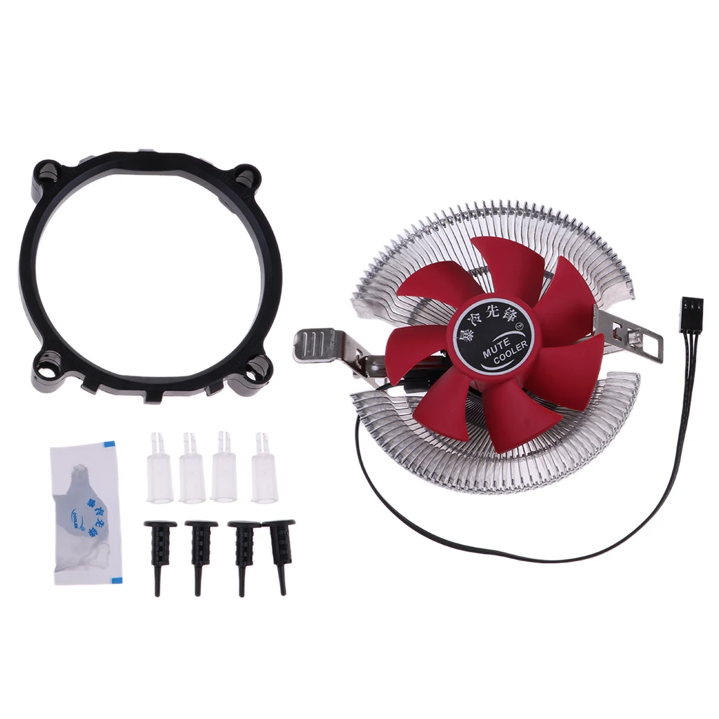 22 dBA Computer CPU Cooler Fan Radiator Heat Sink 7.5cm 7fan leaves for AMD