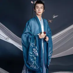 Robe traditionnelle Hanfu pour homme, grande taille, Costume de la dynastie Han, Couple, équestre ancien chinois, broderie, Kimono masculin 