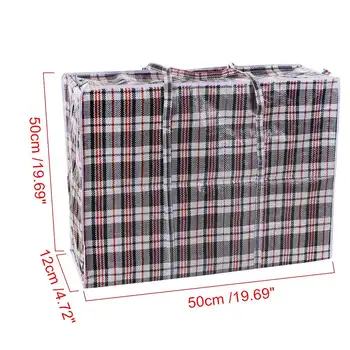 

6Pcs Large Clothes Packing Storage Moving Travel Bags Shopping Laundry Bulk Woven Travel Bag Pack Up Move Luggage Bag 50x50x12cm