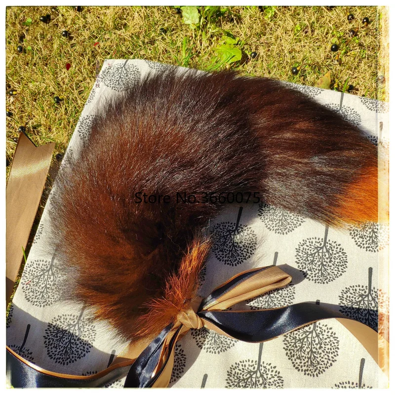 Реальный лисий хвост искусственная игрушка Анальная пробка животное ролевые