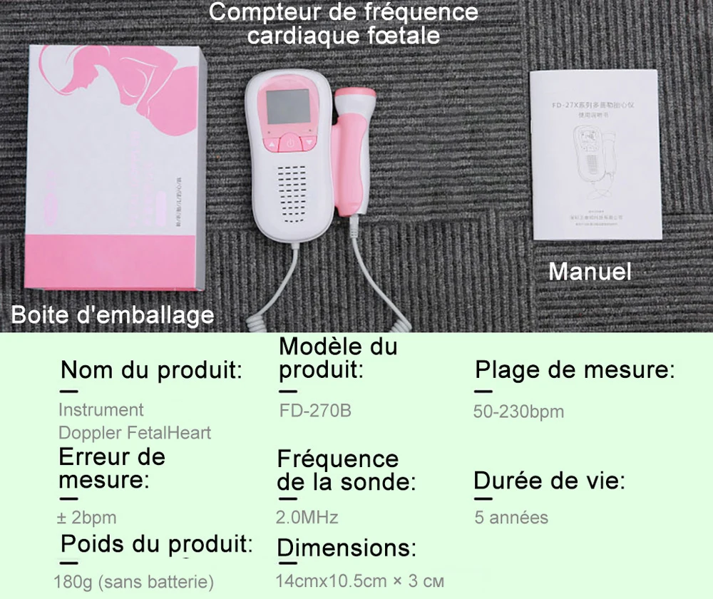 Cofoe Moniteur Doppler Fœtal Portable Detecteur De Battements De Cœur Pour Bebe Appareil De Poche Pour La Sante Des Femmes Enceintes Aliexpress