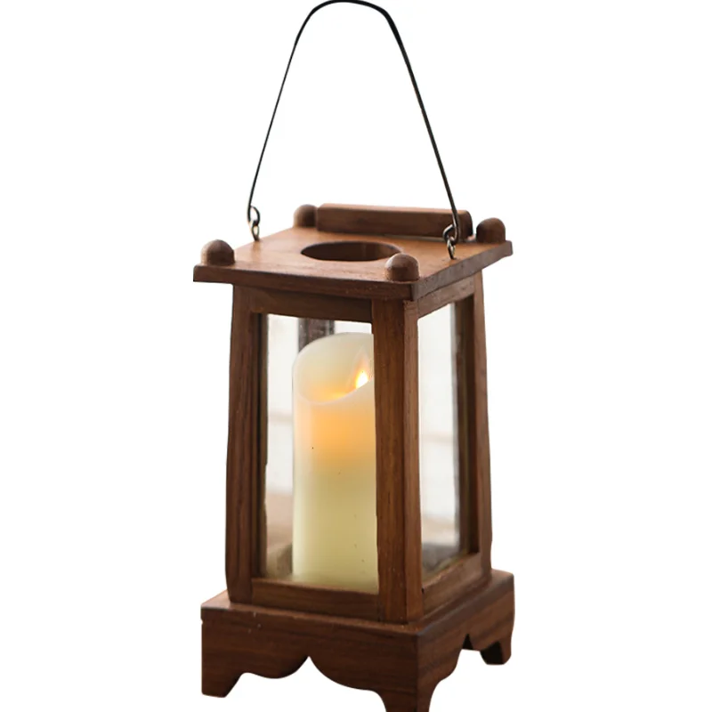 

Chinese Style Candle Holders Simple Antique Home Decor Creative Wooden Candlestick Vintage Decoracion Casa Candelabros Madera C
