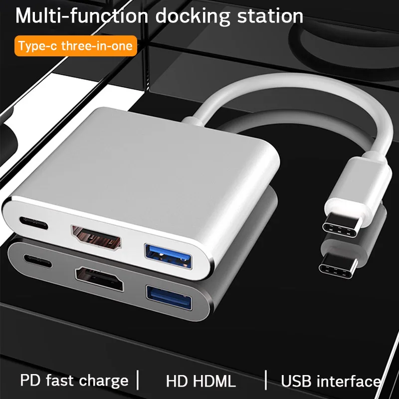 Type-C к HDMI кабель конвертер USB 3.1Hub многопортовый адаптер USB-C к USB 3,0/HDMI/type C конвертер для Macbook samsung huawei