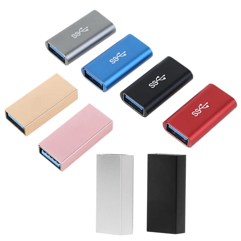 

USB 3.0 Coupler Female to Female Adapter Gold-Plated Super Speed USB 3.0 Coupler Extender Connection Converter X6HA