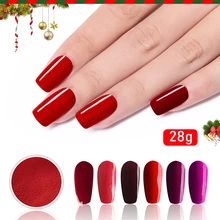 Очень тонкий ярко-красный цвет 28 г/кор. окунающий порошок без лампы для лечения Ногтей Dip порошок гель для ногтей салонный эффект натуральный сухой