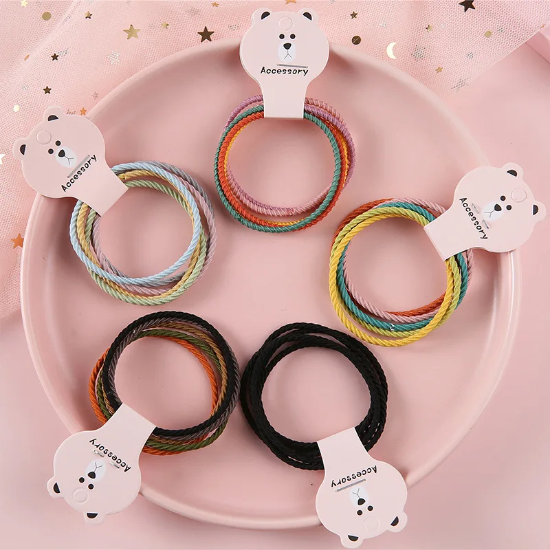 50pcs Kraft Paper Packing Tag Cards for Handmade Hair Jewelry Display Cute Bear Cat Face Stamp Paper Hairband Hanging Price Tag
