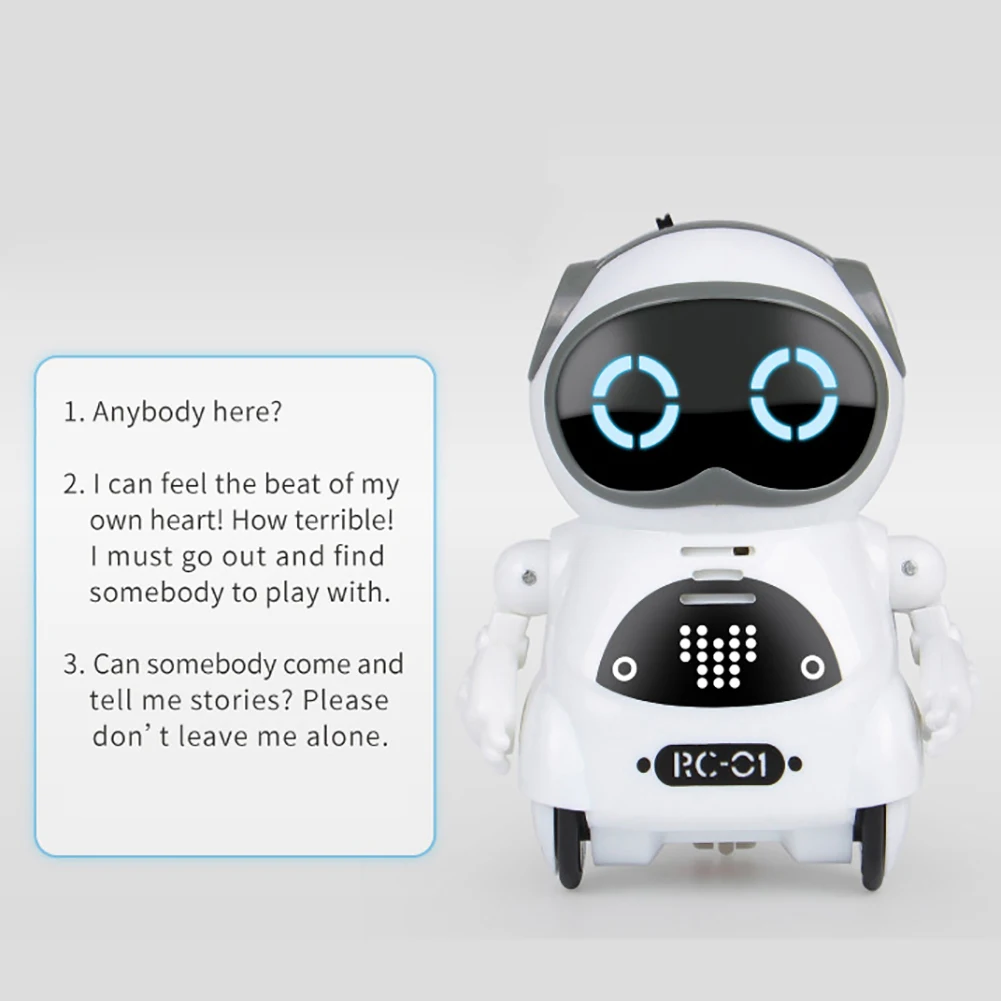 Mini Pocket Robot Voice Control Chat Record Sing Dance Interactive Kids Toy Telling Story Mini RC Robot Toy