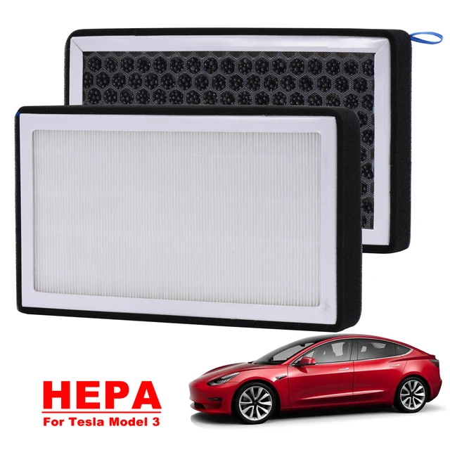 MangWany Filtre à air à charbon actif HEPA pour Tesla Model 3/Y