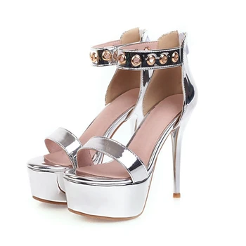 

Luxury Summer Women Designers Stiletto Super High Heel 13CM Sandals Pumps Pointed Gladiator Buckle Party Big Size Shoes 630-7