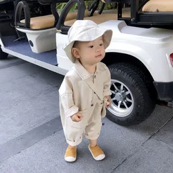 Baby Jumpsuits No Bag Spring And Autumn Japanese And Korean Version Girls Romper Children'S Clothes Boy Romper Denim Clothes