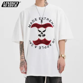 

Lindsey Seader Hight Street Gothic Alien Print T-shirt Mens Harajuku Short Sleeve T-shirts Summer Streetwear Casual T Shirt Tees