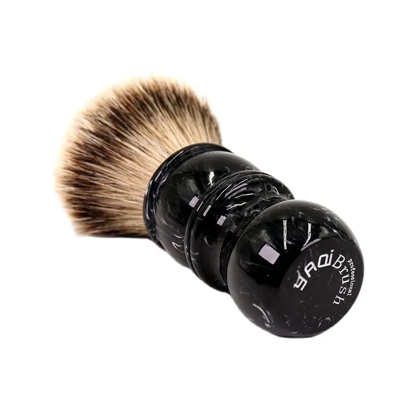 Yaqi-cepillo de afeitar de 24MM para hombre, herramienta de afeitado de pelo de tejón Silvertip, aparato de limpieza de barba Facial