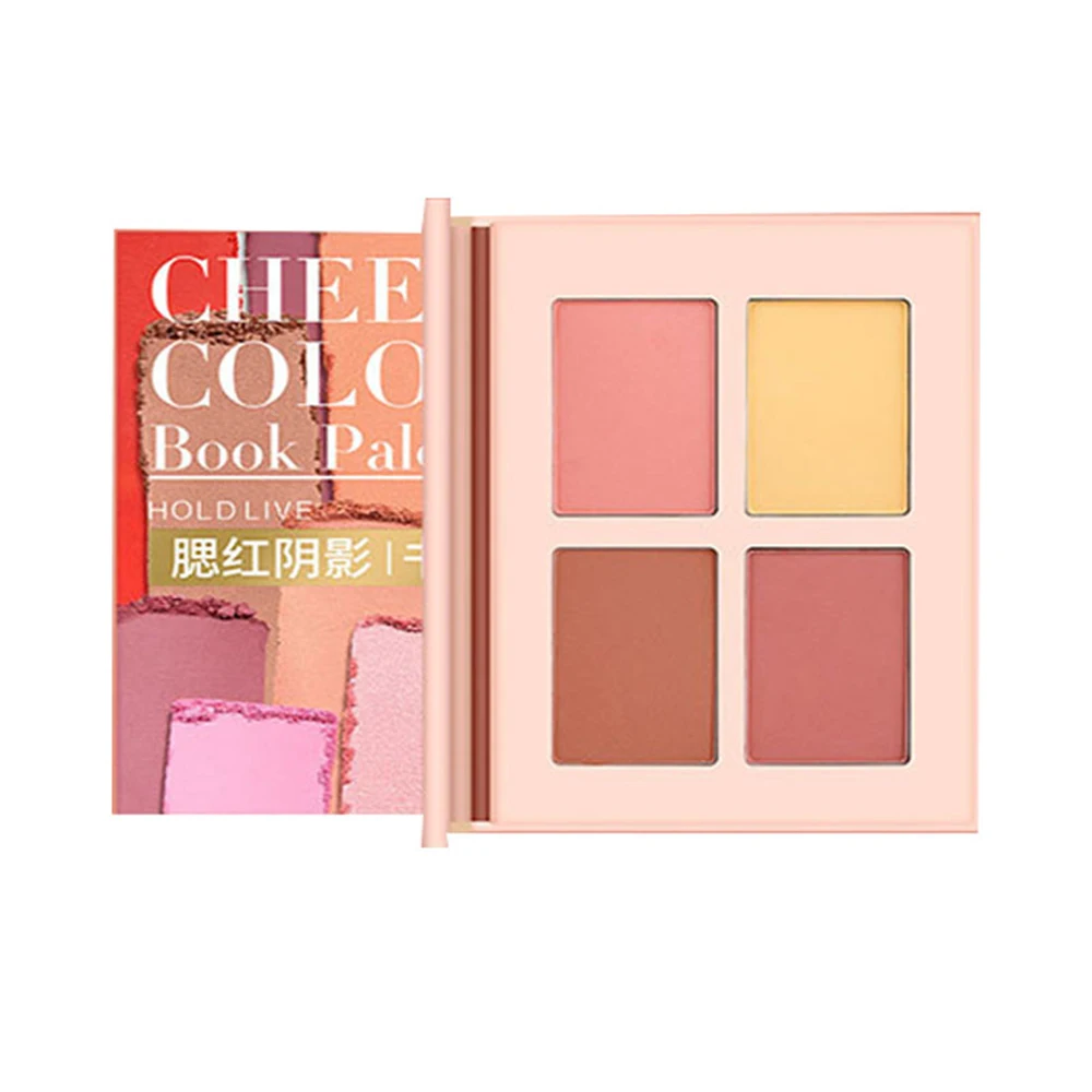 

HOLD LIVE Blush Palette Shadow Book Four Color Sailor Moon Makeup Craem Blush Powder Repair Capacity High Gloss Pearl MatteTSLM1