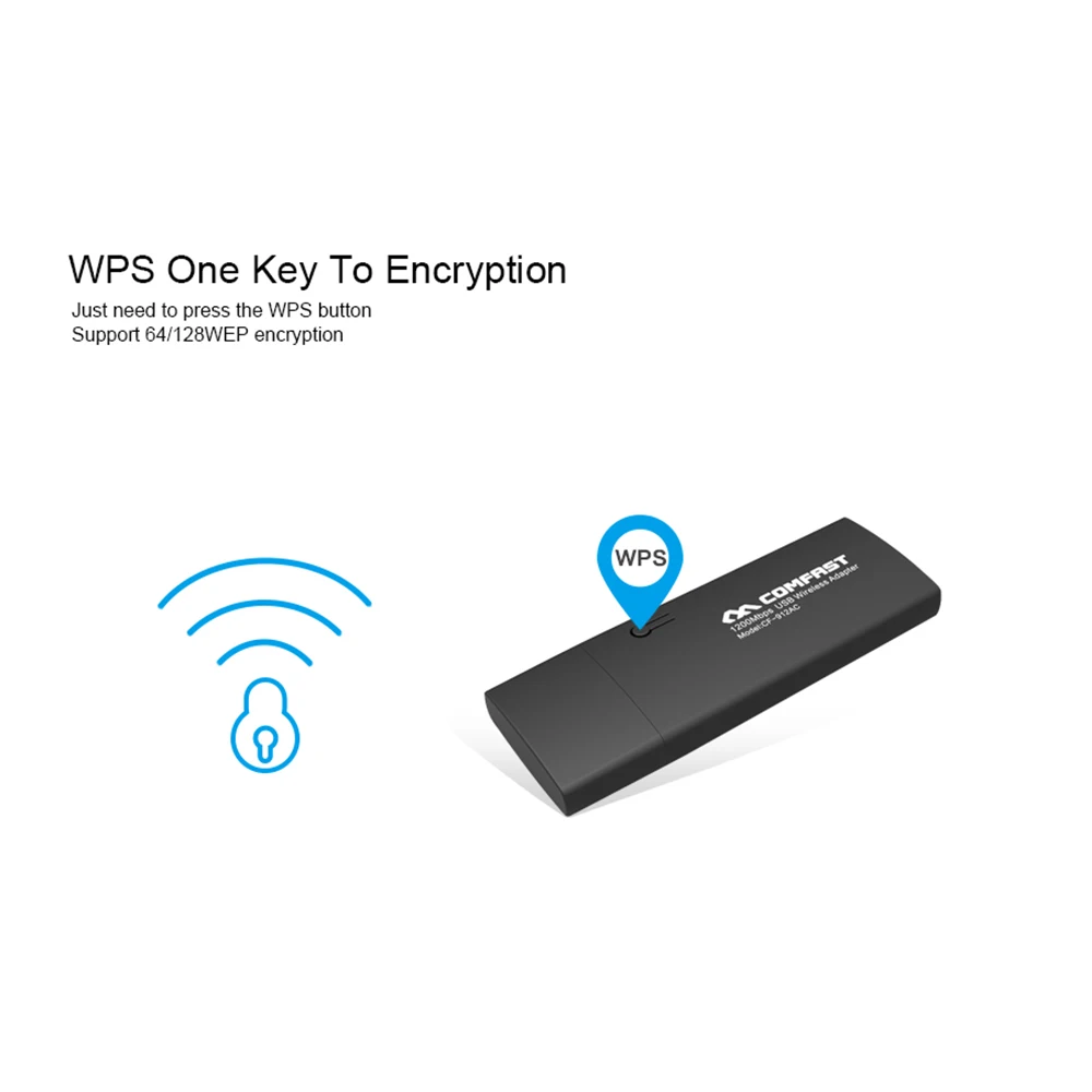 COMFAST 912AC 1200 м AC Двухдиапазонная беспроводная сетевая карта USB адаптер WiFi маршрутизатор переменного тока для рабочего стола