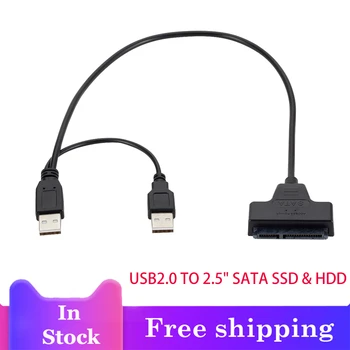 

USB 2.0 to 2.5inch HDD 7+15pin SATA Hard Drive Cable Adapter for SATA SSD & HDD