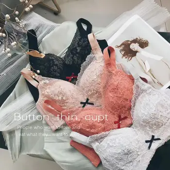 

Hantan Graphene Health Bra Set, plus size Lace, Retro Sexy Underwear, Ultra Thin No Sponge Bra and Panty Set