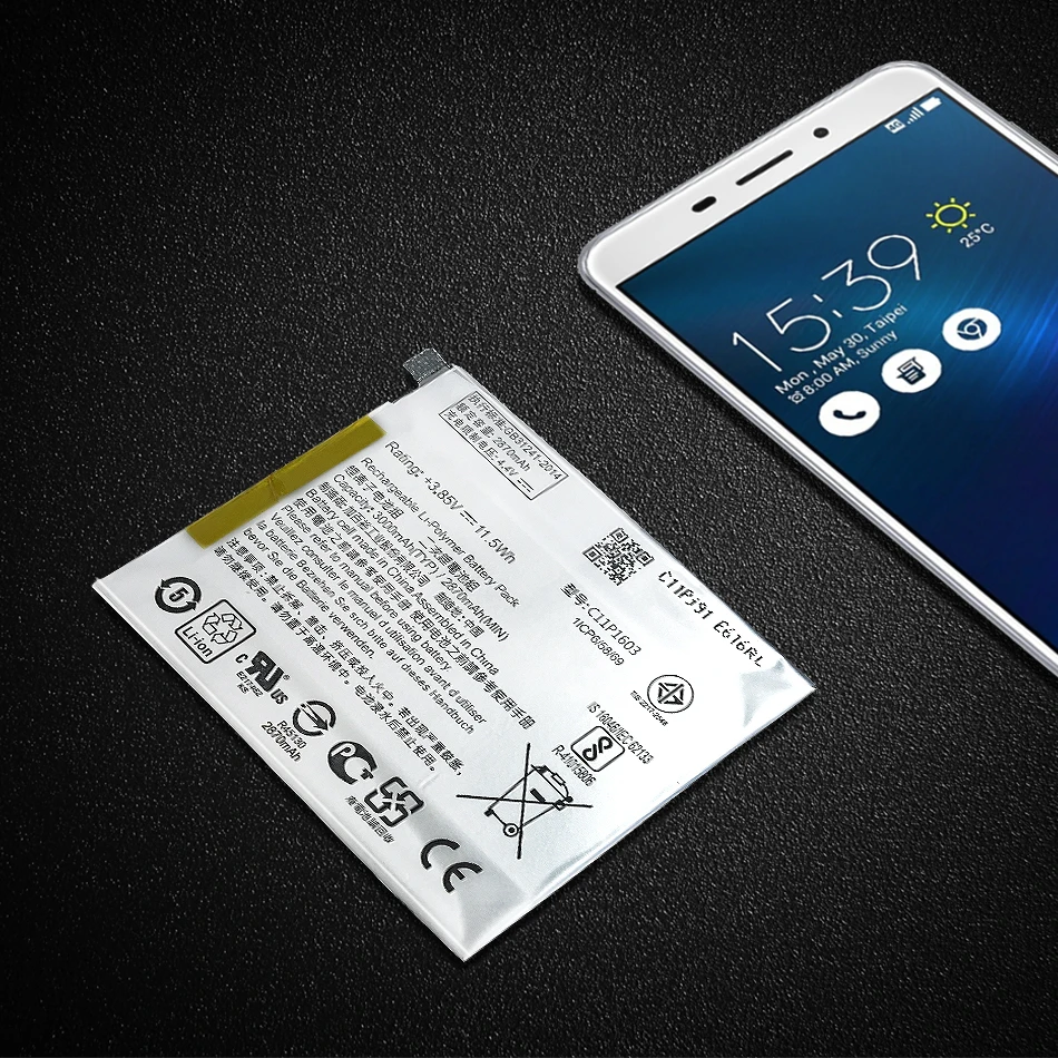 C11P1603 батарея для ASUS Zenfone 3 Deluxe 5 &quotZB690KL Z01FD ZS550KL 3480mAh|Аккумуляторы мобильных