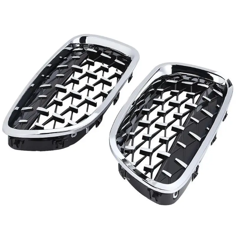 cheap 1 Pair Front Bumper Hood Kidney Grilles Excellent ABS for BMW F10 Sedan F11 Touring 2011 2016 Glossy Black Kidney Hood