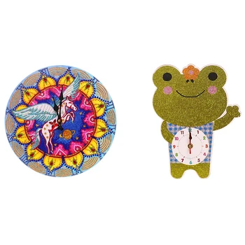 

Clock Special Shaped Diamond Painting Cartoon Clock 5D DIY Diamond Embroidery Of Rhinestone Home Decoration