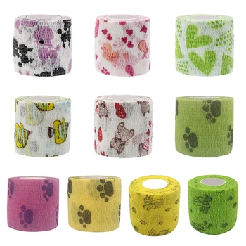 

4.5m Colorful Cartoon Print Sport Self Adhesive Elastic Bandage Knee Support Pads Wrist Ankle Protector Palm Shoulder Wrap Tapes