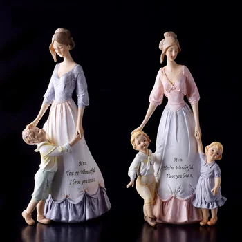 

Resin Home Decoration Accessories Mother And Baby Ornament For Living Room декор для дома P0111