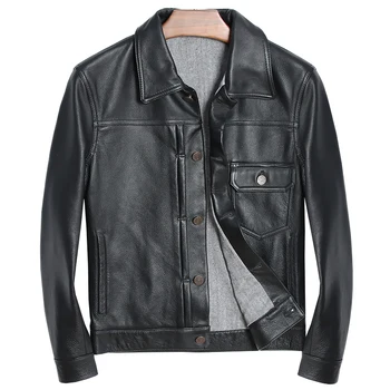 

Free shipping.EMS Brand leather clothing,man 100% genuine leather Jackets,thick fashion slim cool cowskin jacket,sales.style