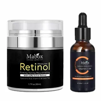 

MABOX 2.5% Retinol Whitening Face Cream + Vitamin C Serum Anti-aging Remove Wrinkle KG66
