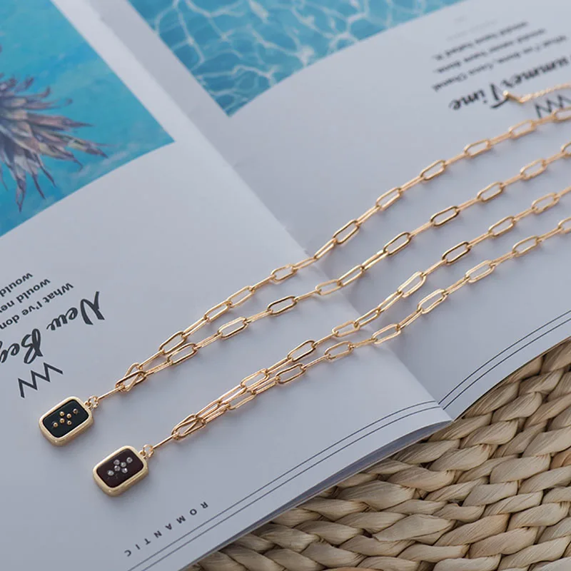 Wild& Free новая Геометрическая акриловая цепочка с кулоном для женщин модная золотая цепочка Соединенные ожерелья ошейник вечерние ювелирные изделия