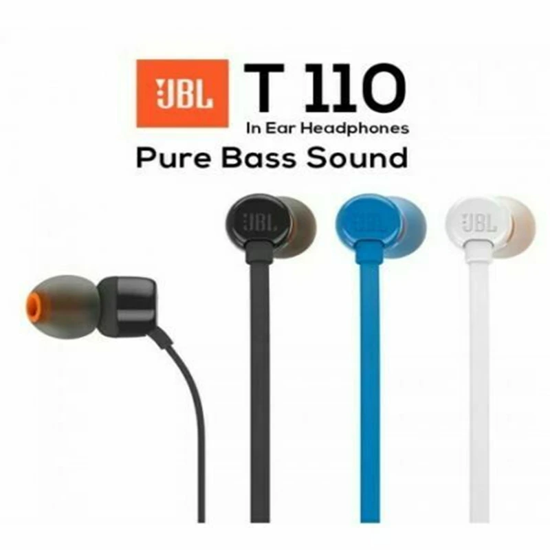 Проводные наушники JBL T110 3 5 мм наушники-вкладыши TUNE 110 с глубокими басами